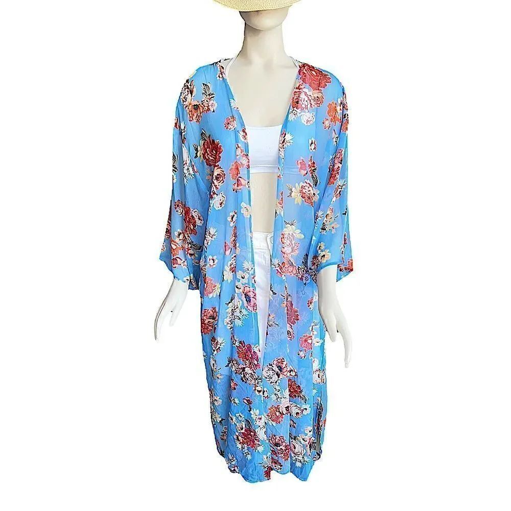 NWT Lucky Brand Floral Kimono Duster - Picture 11 of 16